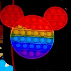rainbow mikey mouse pop it used kids toy fidget for stress size medium